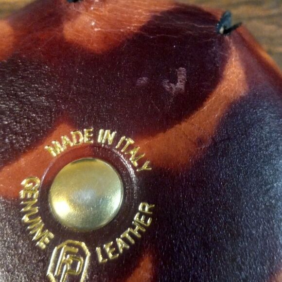 Fiocchi Italy Genuine Leather Snap Coin Pouch Holder w/ Strap - Picture 8 of 11